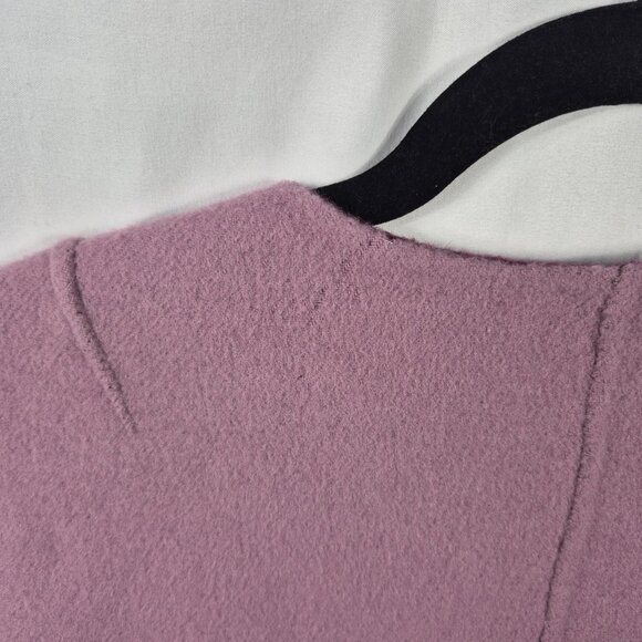 Talbots Coat Womens 10 Purple Wool Blend Peacoat Double Faced Reversible Buttons - Picture 12 of 15